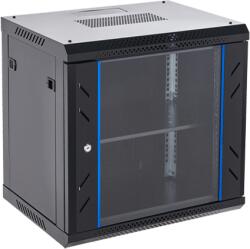 AsyTech Rack perete 12U 19' 600x450, capacitate incarcare 60 Kg, negru - ASYTECH Networking ASY-12U-6045WL (ASY-12U-6045WL) - fluxone