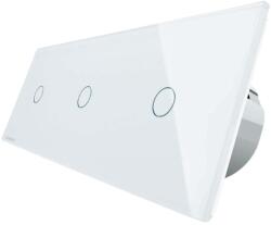 LIVOLO Intrerupator triplu cu touch Livolo din sticla, Protocol ZigBee, Control de pe telefonul mobil, alb, VL-C701Z/C701Z/C701Z-11 (VL-C701Z/C701Z/C701Z-11)