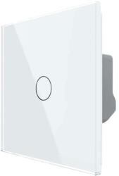 LIVOLO Buton Sonerie cu Touch LIVOLO din Sticla - Serie Noua, alb, VL-FC1B-2G-2W (VL-FC1B-2G-2W) - fluxone