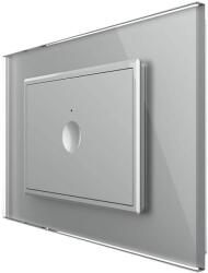 LIVOLO Intrerupator simplu cu touch Livolo cu rama din sticla, protocol ZigBee, standard Italian - Serie noua, gri, VL-FC1Z-3IP-15 (VL-FC1Z-3IP-15)