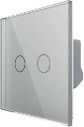 LIVOLO Intrerupator Dublu Cap Scara / Cruce cu Variator si Touch LIVOLO - Serie Noua, gri, VL-FC2SD2-2G-15 (VL-FC2SD2-2G-15)