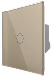 LIVOLO Intrerupator Simplu Cap Scara / Cruce LIVOLO cu Touch - Serie Noua, auriu, VL-FC1S-2G-2A (VL-FC1S-2G-2A)