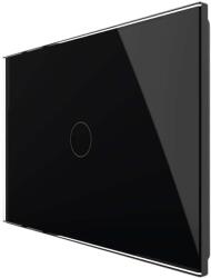 LIVOLO Intrerupator simplu cu touch Livolo din sticla, standard Italian, protocol ZigBee - Serie noua, negru, VL-FC1Z-3G-12 (VL-FC1Z-3G-12)