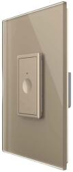 LIVOLO Intrerupator Simplu Cap Scara / Cruce cu Touch Livolo cu Rama Din Sticla 1M - Serie Noua, auriu, VL-FC1S-1AP-13 (VL-FC1S-1AP-13)