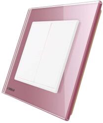 LIVOLO Priza blank/goala Livolo cu rama din sticla, roz, VL-C792K-17 (VL-C792K-17)