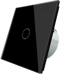 LIVOLO Intrerupator simplu cu revenire / contact uscat Livolo cu touch din sticla, negru, VL-C701CH-12 (VL-C701CH-12)