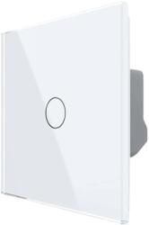 LIVOLO Intrerupator Simplu cu Reset si Contact Uscat Livolo cu Rama din Sticla, ZigBee - Serie Noua, alb, VL-FC1HNZ-2G-11 (VL-FC1HNZ-2G-11)