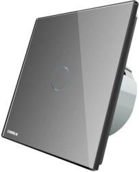 LIVOLO Intrerupator wireless cu variator cu touch Livolo din sticla, gri, VL-C701DR-15 (VL-C701DR-15)