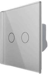 LIVOLO Intrerupator Dublu Cap Scara / Cruce cu Touch LIVOLO - Serie Noua, gri, VL-FC2S-2G-2I (VL-FC2S-2G-2I)