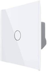LIVOLO Intrerupator Simplu cu Touch Livolo din Sticla, Zigbee - Serie Noua, alb, VL-FC1Z-2G-2W (VL-FC1Z-2G-2W)