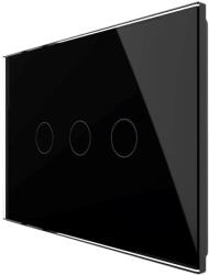 LIVOLO Intrerupator Triplu Cap Scara / Cruce Wi-Fi cu Touch LIVOLO, standard italian Serie Noua, negru, VL-FC3SNY-3G-12 (VL-FC3SNY-3G-12)