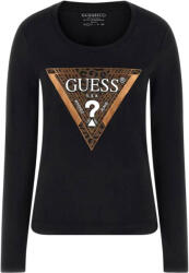 GUESS Bluză Ls Cn Leo Triangle Tee W5BI75J1314 jblk jet black a996