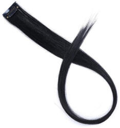  Színes hajtincs fekete egyenes, 60 cm