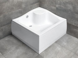 Radaway Korfu C szögletes, akril zuhanytálca 90x90 cm, előlappal, lábbal + ajándék szifonnal és click-clack leeresztővel együtt