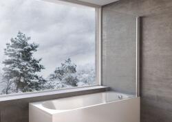 Kolpa San Andromeda BS 80-UNI SBR1-1P kádparaván, ezüst profillal, átlátszó, edzett üveggel