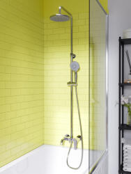 FERRO Algeo komplett zuhanyrendszer fej- és kézizuhannyal, kádcsapteleppel, króm