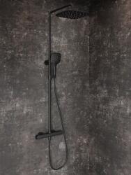 RAVAK Flat termosztátos zuhanyrendszer, fekete FL 091.20BL