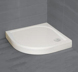 Radaway Paros A 90x90 cm íves, műmárvány zuhanytálca + lábbal és szifonnal együtt, lapos vagy előlappal is szerelhető