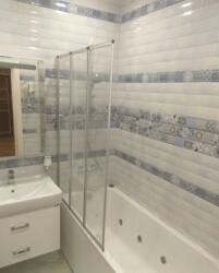 RIHO Alta kádparaván, 3 részes, jobbos vagy balos, 140x100 cm, Riho Shield vízkőmentes üvegbevonattal