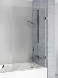 RIHO Scandic X409 kádparaván, 150x70 cm, univerzális, króm, Riho Shield vízkőmentes üvegbevonattal