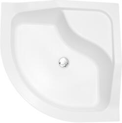 Besco Oliver II. íves magas 90x90x21 cm akril zuhanytálca, magas ülőfelülettel + előlappal együtt