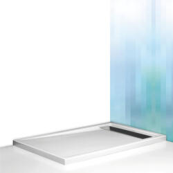 Roltechnik Integro 140x90x5 cm téglalap alakú akril zuhanytálca, rozsdamentes acél szifonfedéllel