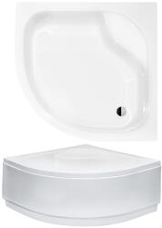 Besco Diper I. íves magas 90x90x24 cm akril zuhanytálca + előlappal együtt