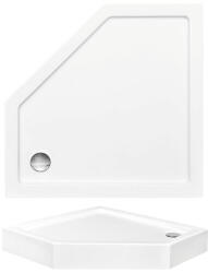 Besco Bergo 90x90x15 cm ötszögletű zuhanytálca, előlappal együtt
