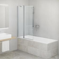 Roltechnik CI BAE 2 részes kádparaván 110 cm, króm profillal, RothETC üvegfelület kezeléssel