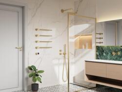 AREZZO design Design Tubeline 455x755 mm elektromos törölközőszárító radiátor, szálcsiszolt arany