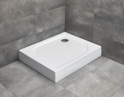 Radaway Delos D 90x75 cm szögletes, aszimmetrikus akril zuhanytálca + előlappal, lábbal és szifonnal együtt