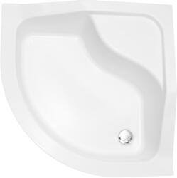 Besco Oliver I. íves magas 80x80x15 cm akril zuhanytálca, megemelt ülőfelülettel + előlappal együtt