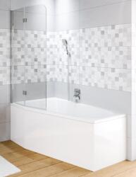 RIHO Novik Z500 UNIVERZÁLIS 2 részes kádparaván, keret nélküli, univerzális nyitás, 150x100 cm, Riho Shield vízkőmentes üvegbevonattal