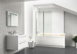 RAVAK CVS2 kétrészes kádparaván 100x150 cm króm keret + átlátszó üveg, jobbos vagy balos változat