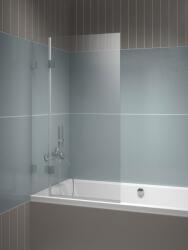 RIHO Scandic X109 2 részes, befelé hajtható kádparaván, 150x85 cm, jobbos vagy balos, króm, Riho Shield vízkőmentes üvegbevonattal