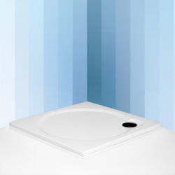 Roltechnik Macao-M 90x90x3 cm szögletes, lapos, öntöttmárvány zuhanytálca csúszásmentes felülettel