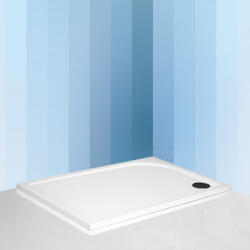 Roltechnik Rectan-M 80x120 cm szögletes, lapos, öntöttmárvány zuhanytálca, csúszásmentes felülettel