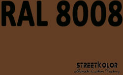StreetKolor RAL 8008 Uretán autófesték fényes vagy matt 1 liter + fixáló + hígító (RAL8008)