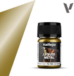 Acrylicos Vallejo Vallejo 70.795 Liquid Metal Green Gold magasfényű airbrush festék 35 ml () (70.795)