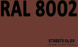 StreetKolor RAL 8002 Uretán autófesték fényes vagy matt 1 liter + fixáló + hígító (RAL8002)