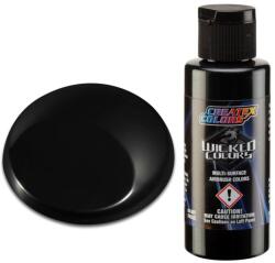 CreateX Colors Wicked W018 Magasfényű fekete áttetsző airbrush festék 60ml (Wi-018-GlossBlack.60)