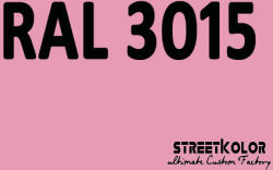 StreetKolor RAL 3015 Akril autófesték fényes vagy matt 1 liter + fixáló + hígító (RAL3015AKRYL)