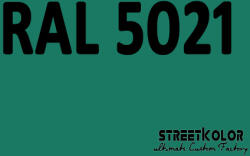 StreetKolor RAL 5021 Uretán autófesték fényes vagy matt 1 liter + fixáló + hígító (RAL5021)