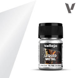 Acrylicos Vallejo Vallejo 70.796 Liquid Metal White Gold magasfényű airbrush festék 35 ml () (70.796)