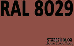 StreetKolor RAL 8029 Uretán autófesték fényes vagy matt 1 liter + fixáló + hígító (RAL8029)
