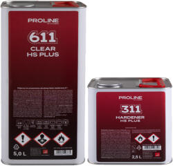 STS BERG PROLINE 611 PREMIUM HS 2: 1 akril átlátszó lakk (5l lakk + 2, 5l fixáló + hígító) (611.311-5L)