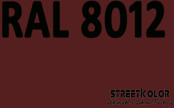 StreetKolor RAL 8012 Uretán autófesték fényes vagy matt 1 liter + fixáló + hígító (RAL8012)