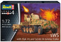 Revell sWS mit Flak-Aufbau als Sfl. mit 3, 7cm Flak 43 Model Set tank 1: 72, 252 rész () (*REVELLMODEL-72-03293)