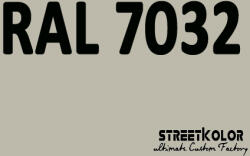 StreetKolor RAL 7032 Uretán autófesték fényes vagy matt 1 liter + fixáló + hígító (RAL7032)