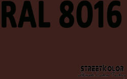 StreetKolor RAL 8016 Uretán autófesték fényes vagy matt 1 liter + fixáló + hígító (RAL8016)